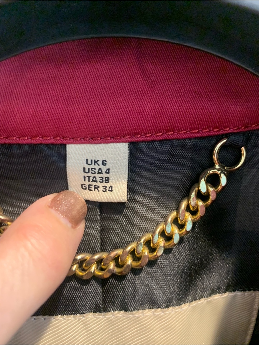 Burberry Burgundy/Merlot Double-Breasted Trench Coat - Picture 14 of 16